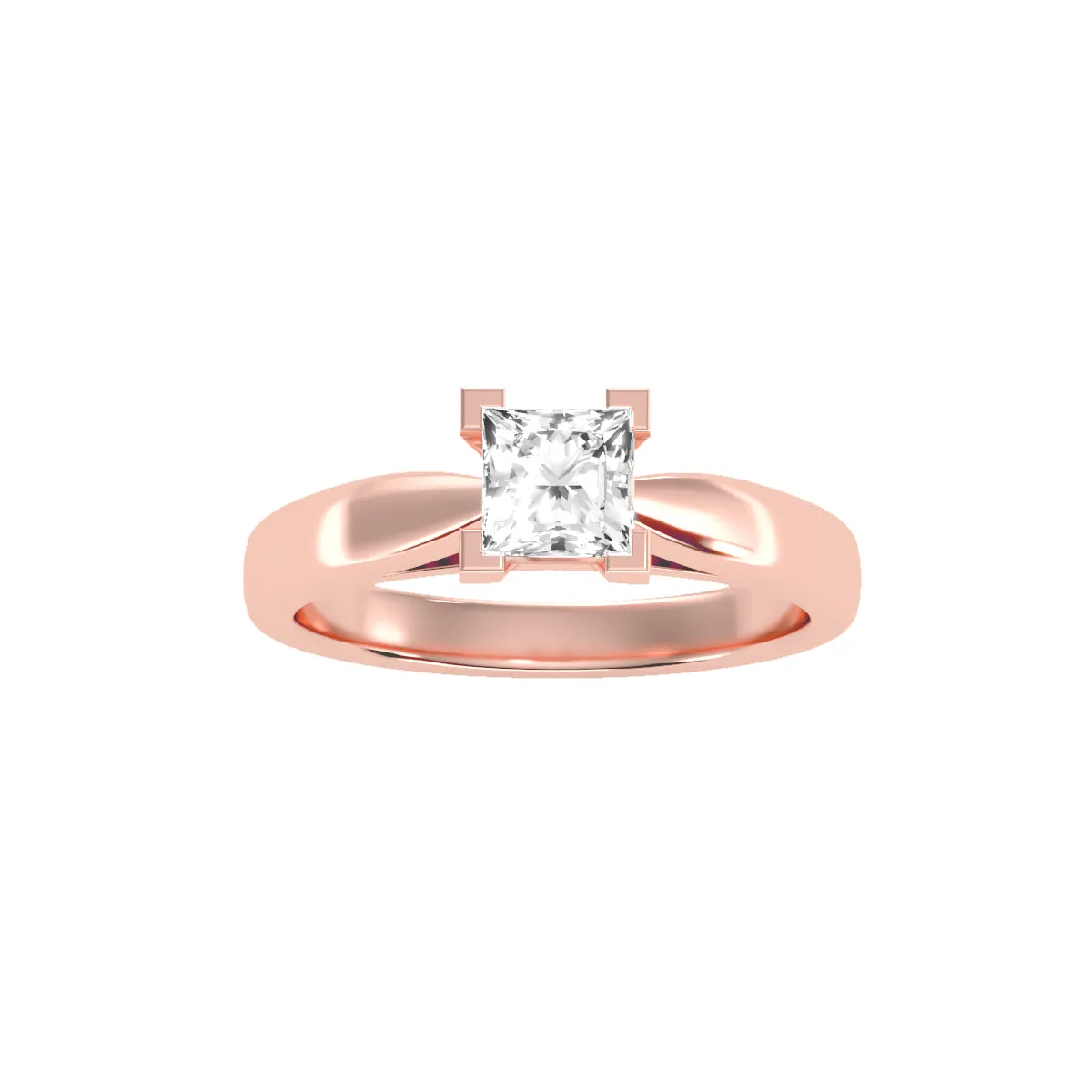0.65 Carat Diamond 14K Rose Gold Engagement Ring