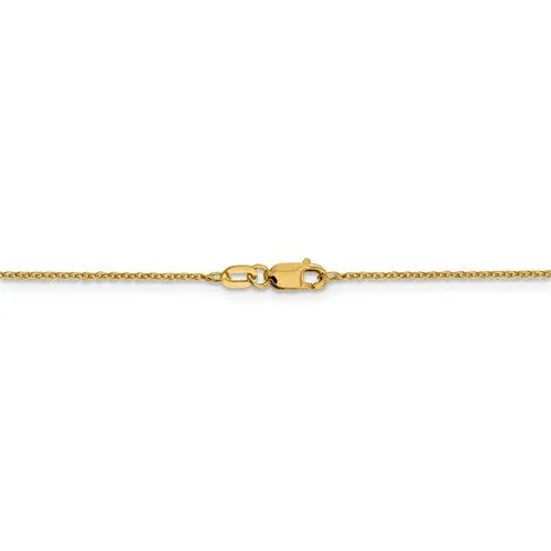 10K Yellow Gold 1.1 mm Flat Cable Chain Available Sizes 16-24