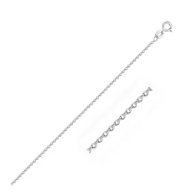 14k White Gold Diamond Cut Cable Link Chain 1.1mm-rx97826-20