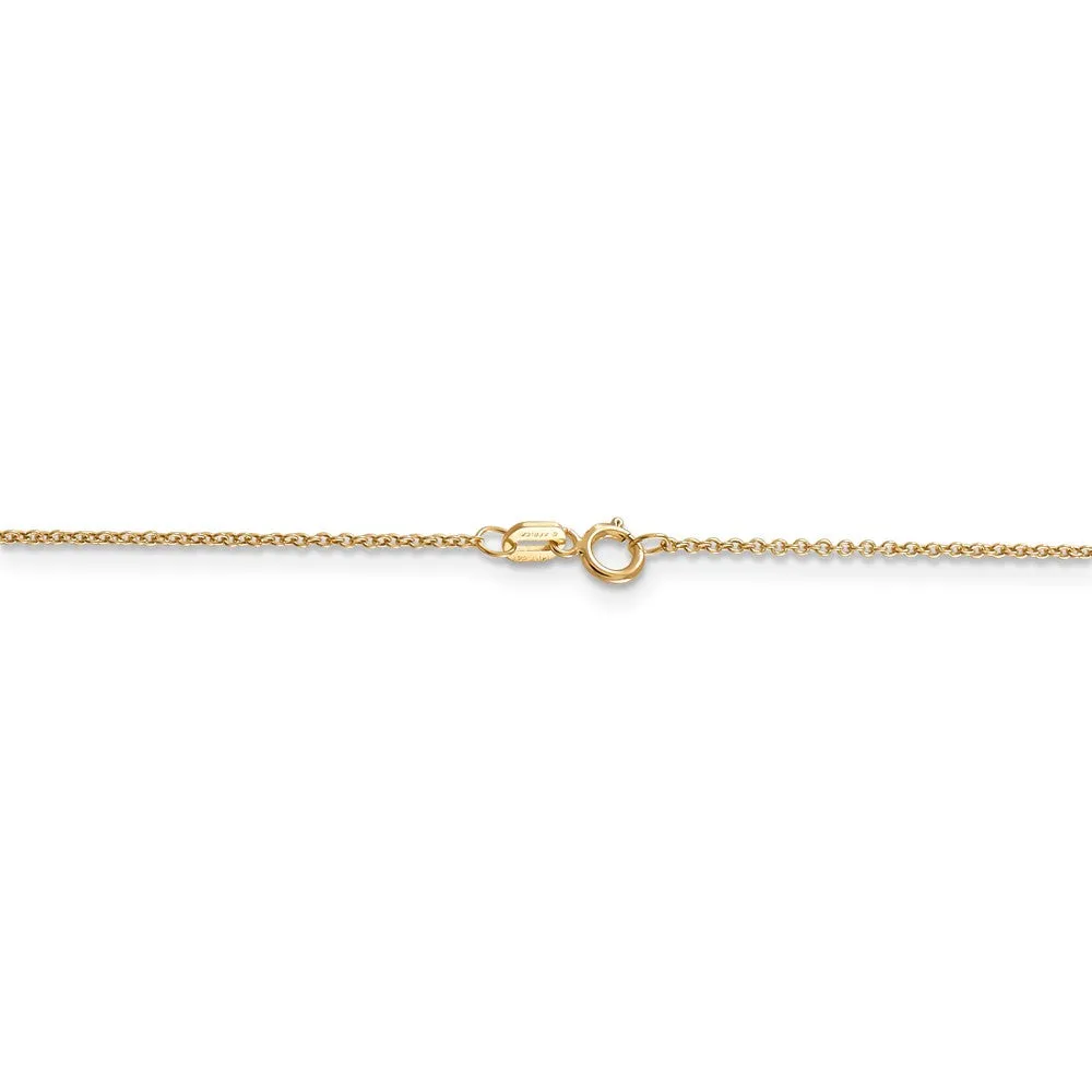 14k Yellow Gold & Rhodium Diamond Cut Multi Heart Necklace