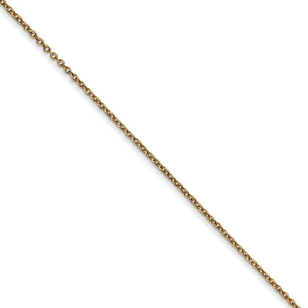 14k Yellow Gold Admiralty Anchor with Rope Necklace