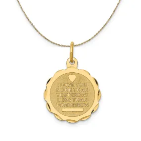 14k Yellow Gold I Love You More Necklace