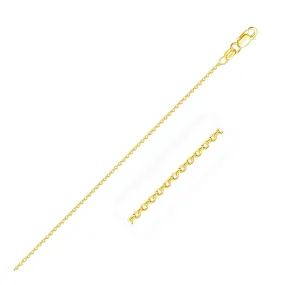 14k Yellow Gold Round Cable Link Chain 1.2mm-rx98880-18