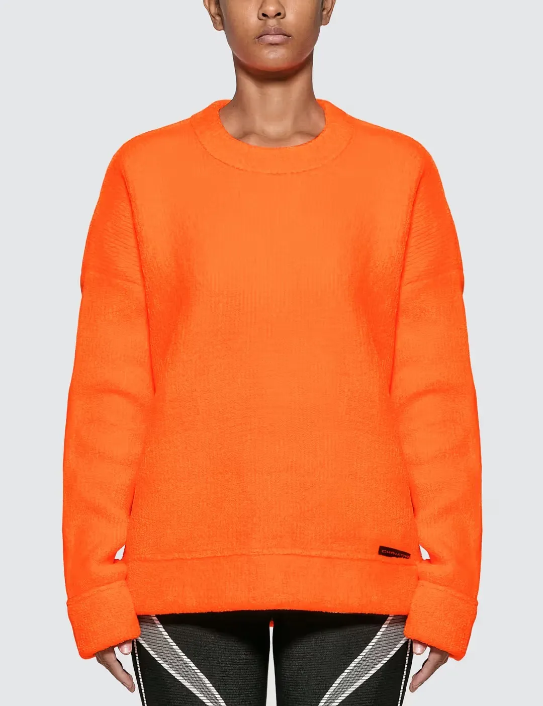 Alexander Wang  |Crew Neck Unisex Rib Long Sleeves Plain Oversized Logo