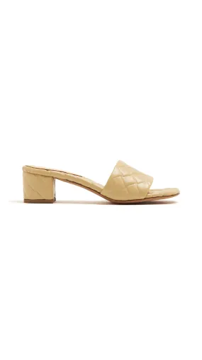 Amy Heeled Mule - Cane Sugar