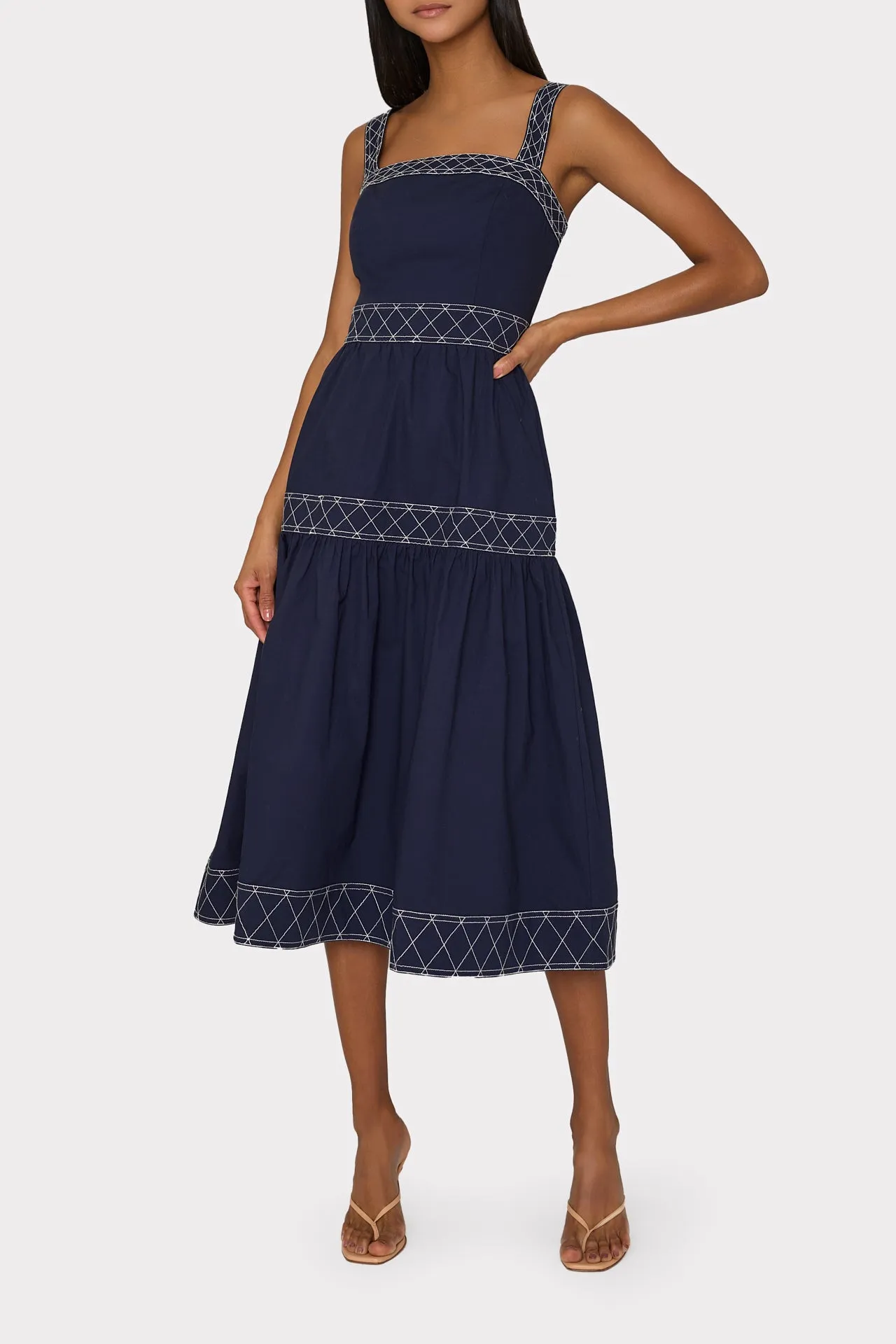 Annette Poplin Midi Dress