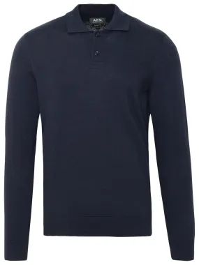 A.P.C. Long-Sleeved Buttoned Polo Shirt