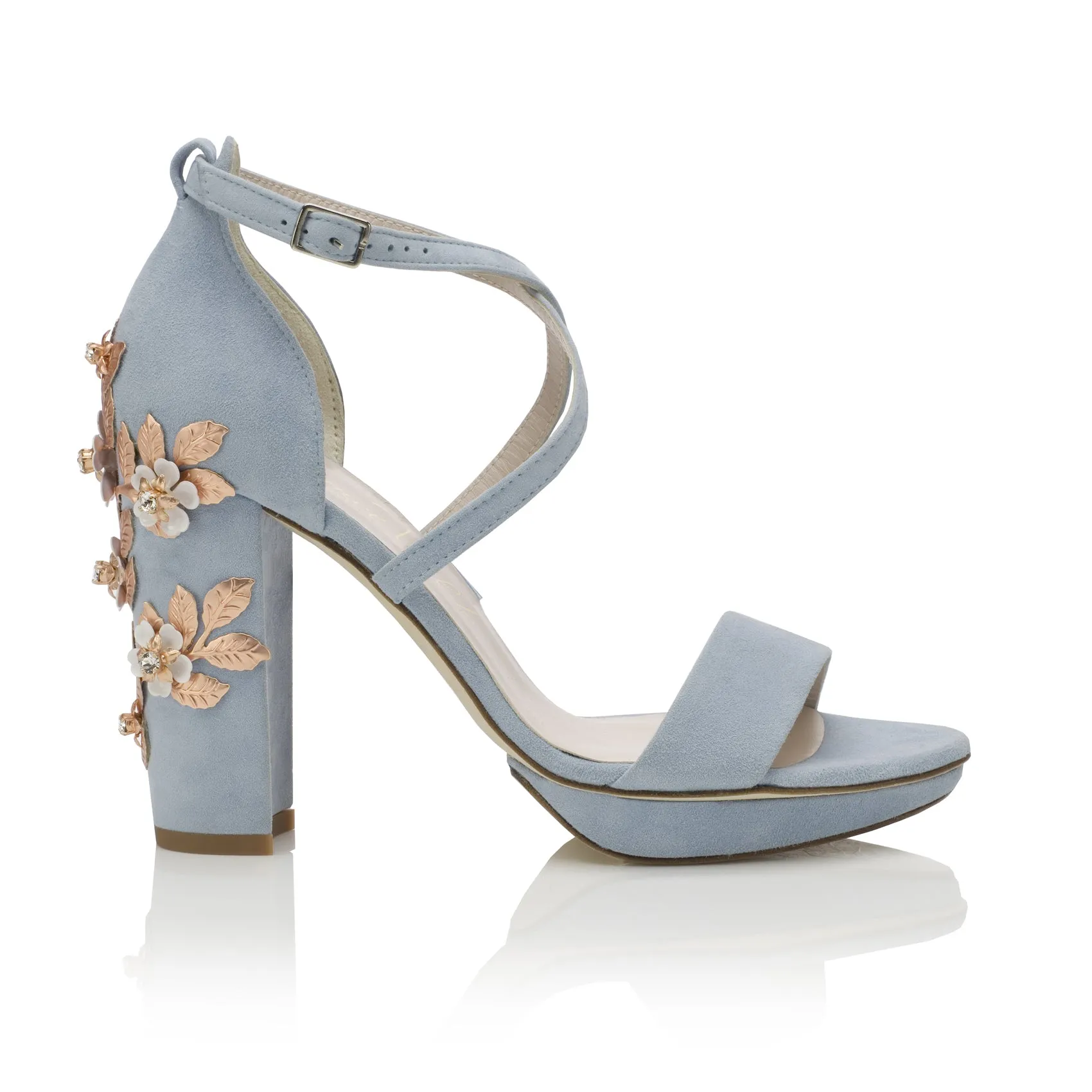 Arabella Block Blue Blossom Rose Gold