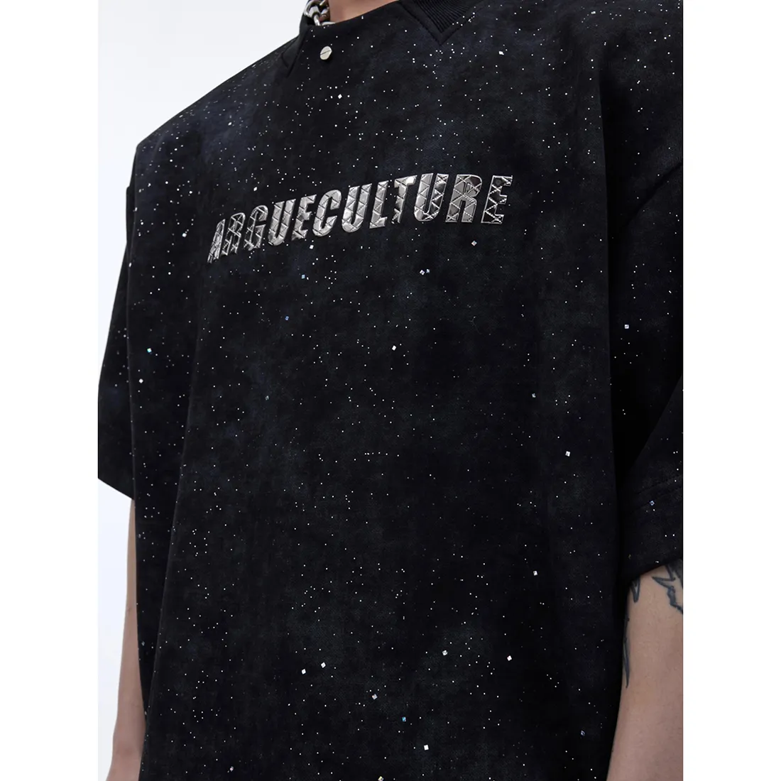 Argue Culture  |Crew Neck Unisex Blended Fabrics Street Style Cotton