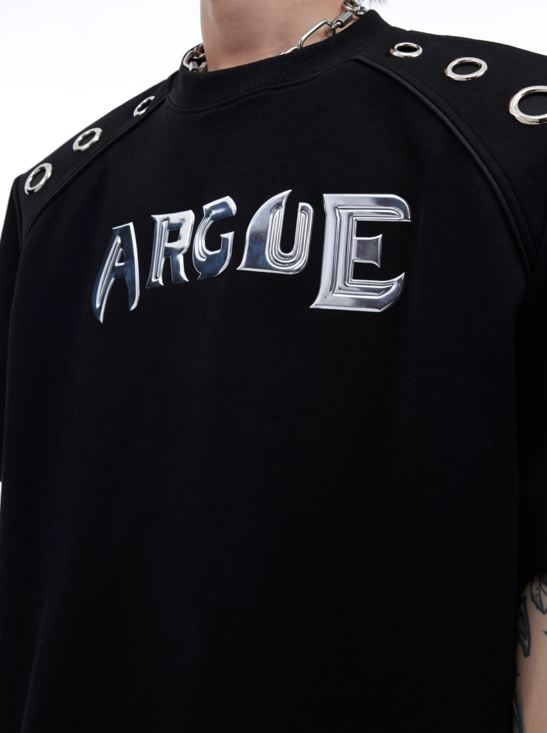 Argue Culture  |Crew Neck Unisex Street Style Short Sleeves Oversized Logo