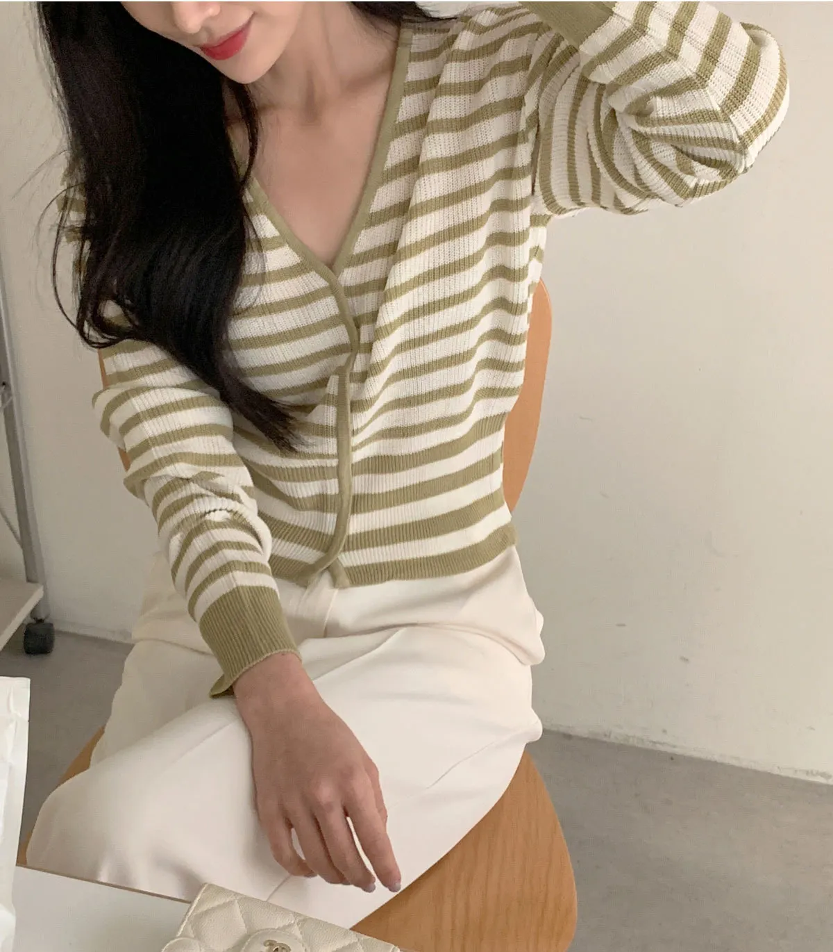 BADDIARY  |Stripes Casual Style Long Sleeves Party Style Office Style