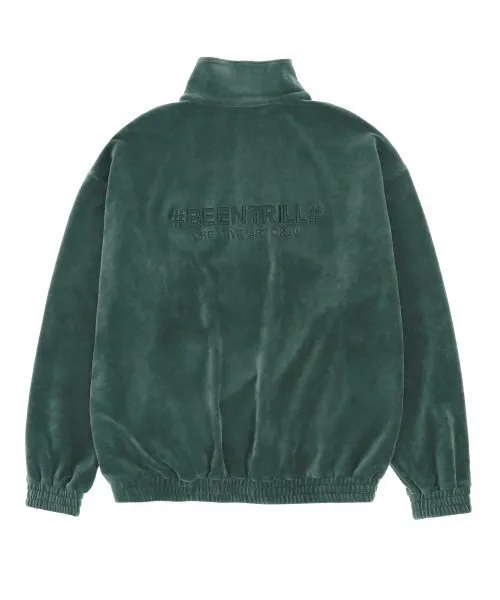 BEEN TRILL  |[BEENTRILL]★VELOA OVERFIT HALF ZIP UP SWEATSHIRT