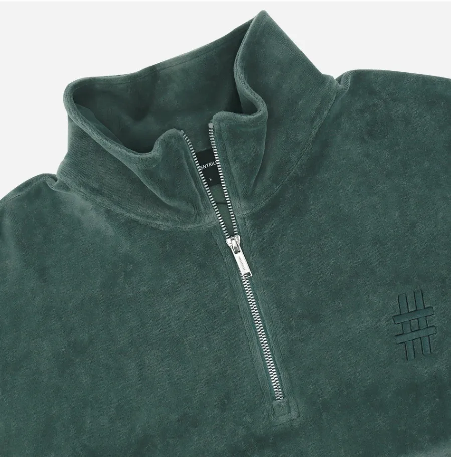 BEEN TRILL  |[BEENTRILL]★VELOA OVERFIT HALF ZIP UP SWEATSHIRT