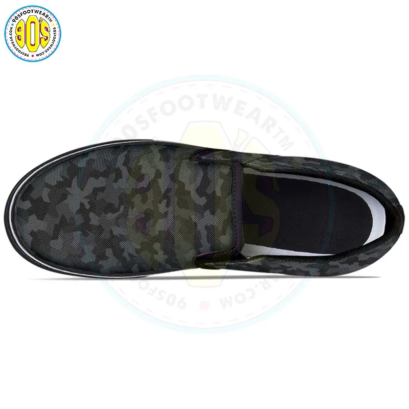 Black Camo Slip-on Shoes