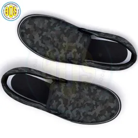 Black Camo Slip-on Shoes