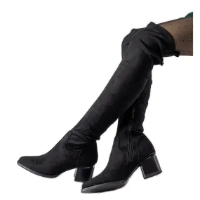 Black Edvige low-heeled boots