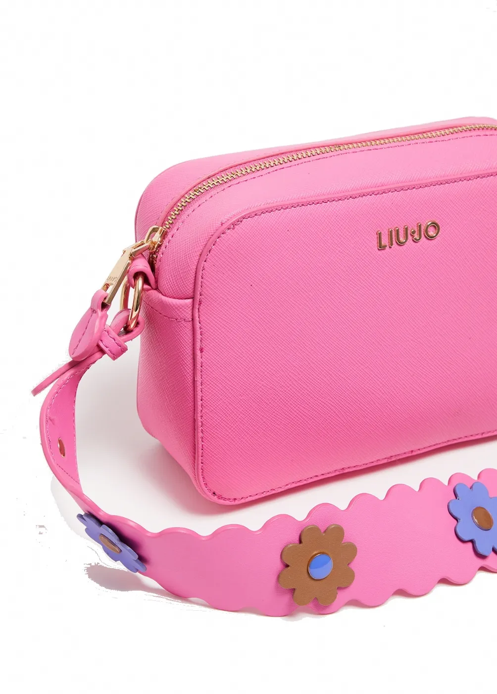 BORSA A TRACOLLA LIU JO ECOSOSTENIBILE FUXIA ECS M CAMERA CASE LIU-JO AGAR AA3008E0087 COL.71038