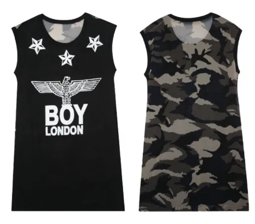 BOY LONDON  |Unisex Studded Street Style U-Neck Oversized Logo