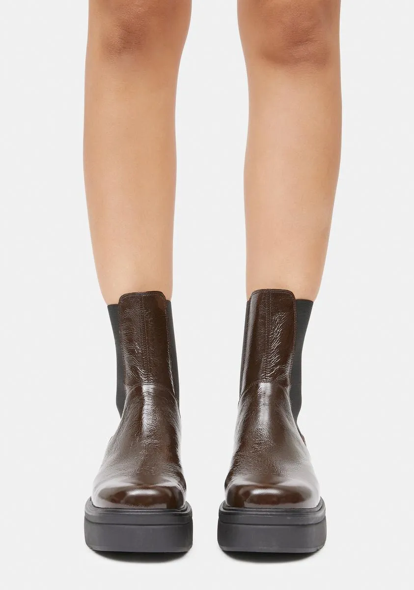 Brown Tara Ankle Boots-