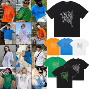 BROWNBREATH  |Unisex Street Style Short Sleeves Oversized Logo T-Shirts