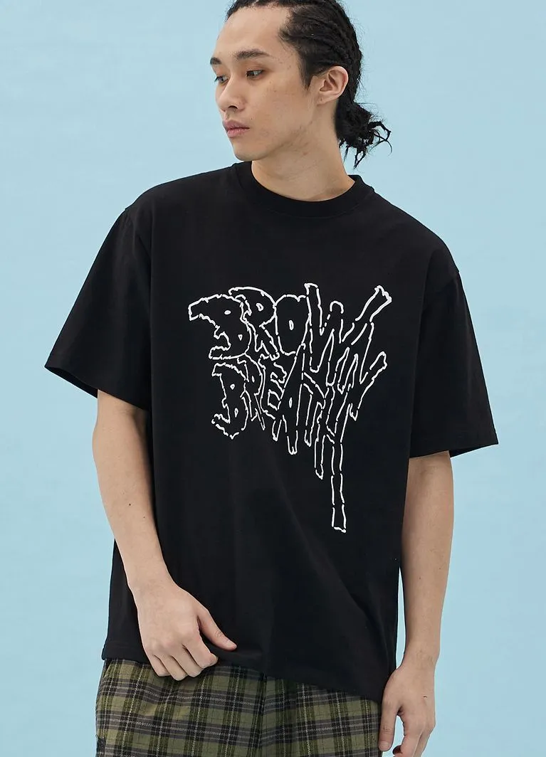 BROWNBREATH  |Unisex Street Style Short Sleeves Oversized Logo T-Shirts