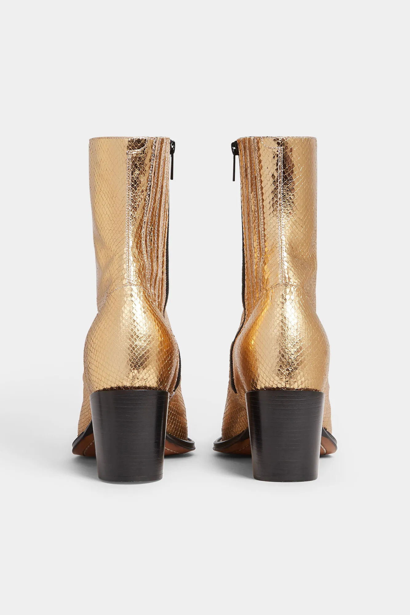 City Nights Gold Heeled Boots