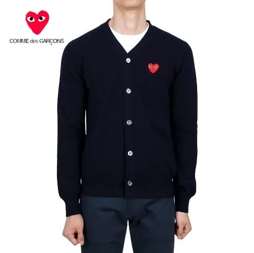 COMME des GARCONS  |Heart Wool Logo Designers Cardigans