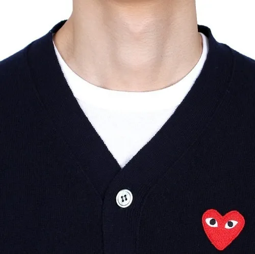 COMME des GARCONS  |Heart Wool Logo Designers Cardigans