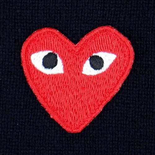 COMME des GARCONS  |Heart Wool Logo Designers Cardigans