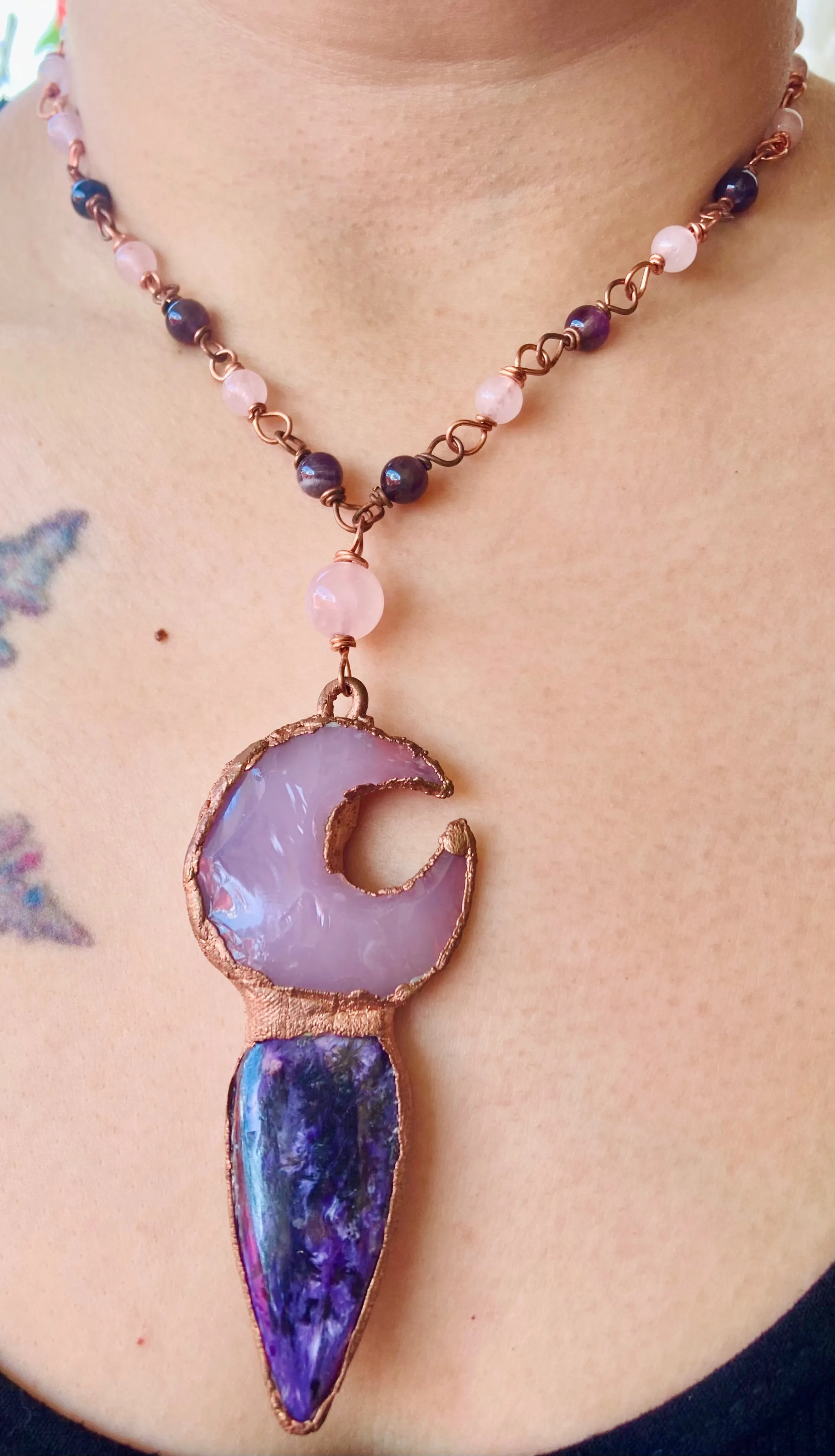 Cosmic Rose Charoite Key