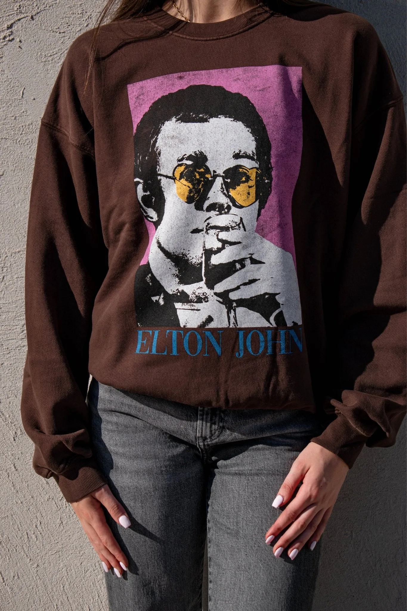 Day Dreamer: Elton John Heart Glasses Sweatshirt