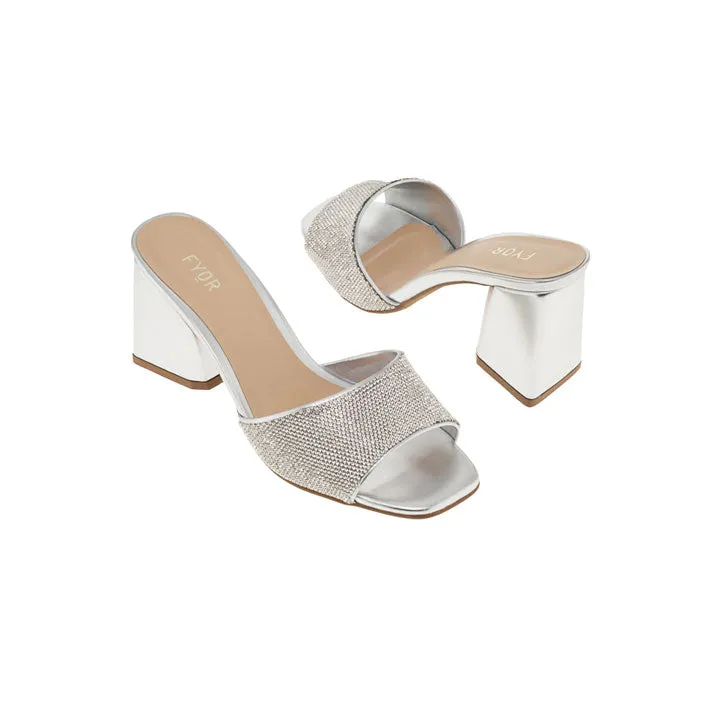 Diamante Block Heel Sandal BCM 132