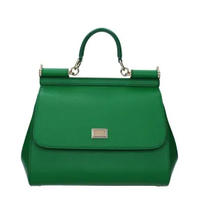 Dolce&Gabbana Handbags Sicily large Women Leather Green