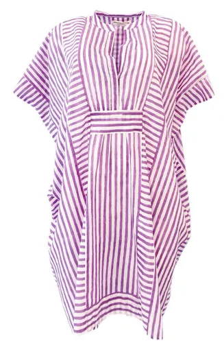 Emerson Fry Emerson Short Caftan, Lavendula Stripe