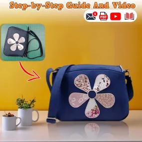 Flower Denim Crossbody Bag PDF Download Pattern (3 sizes included)