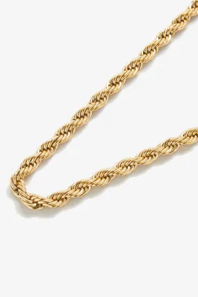 Gold Chunky Rope Chain Necklace