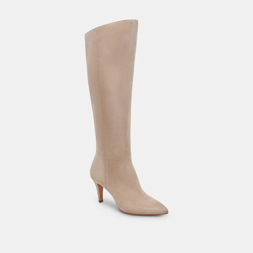 HAZE Boots Taupe Suede | Women's Taupe Suede Knee High Boots– Dolce Vita 6908076752962