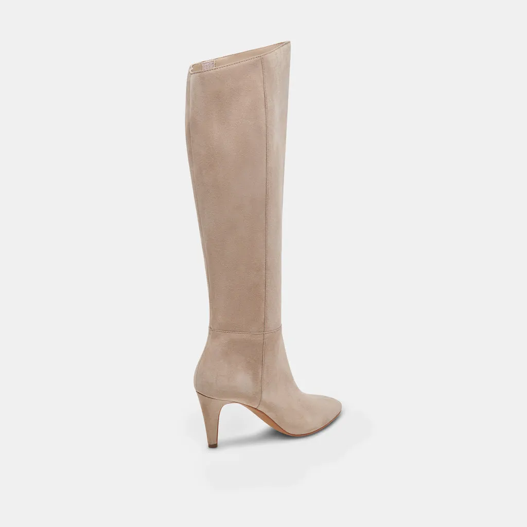 HAZE Boots Taupe Suede | Women's Taupe Suede Knee High Boots– Dolce Vita 6908076752962