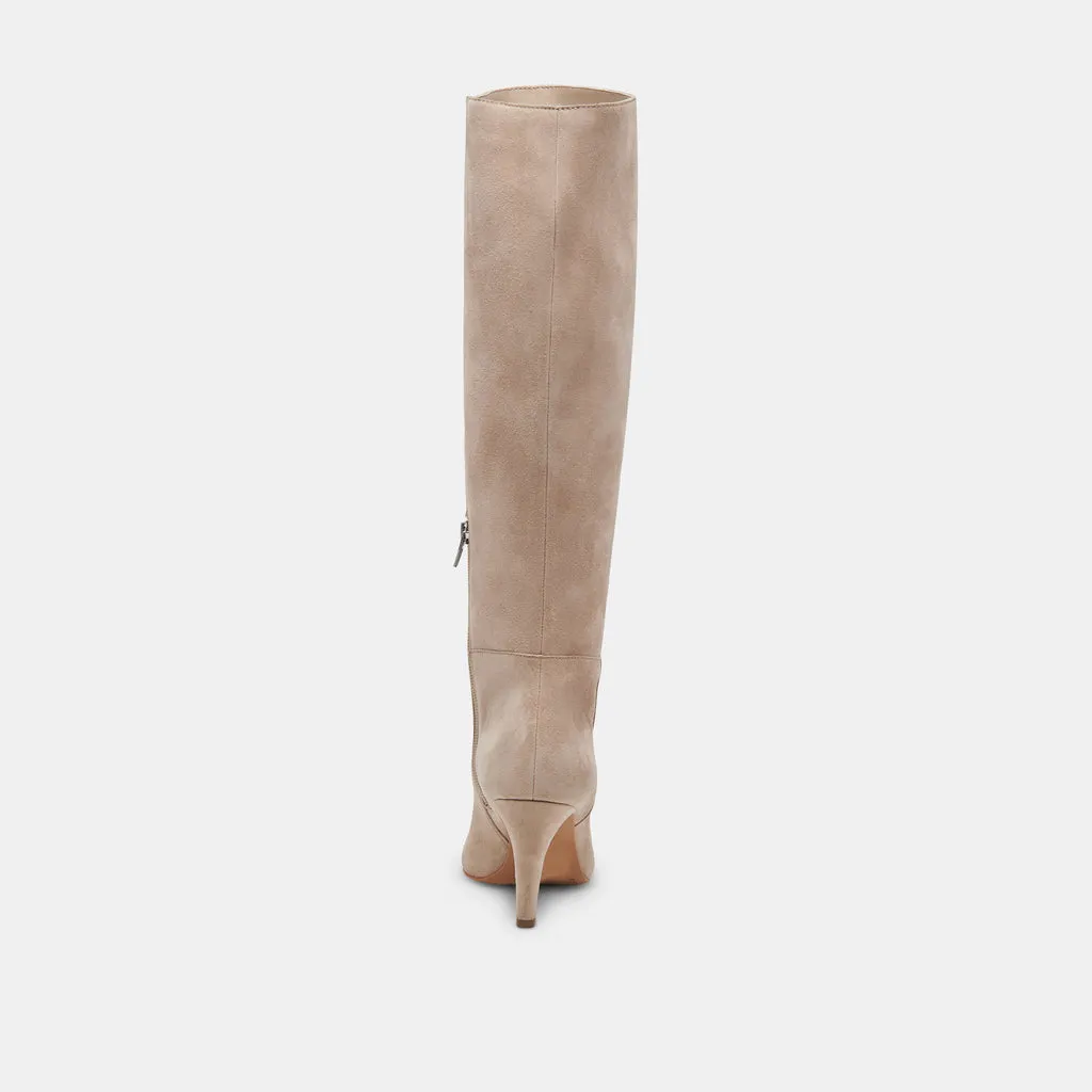 HAZE Boots Taupe Suede | Women's Taupe Suede Knee High Boots– Dolce Vita 6908076752962