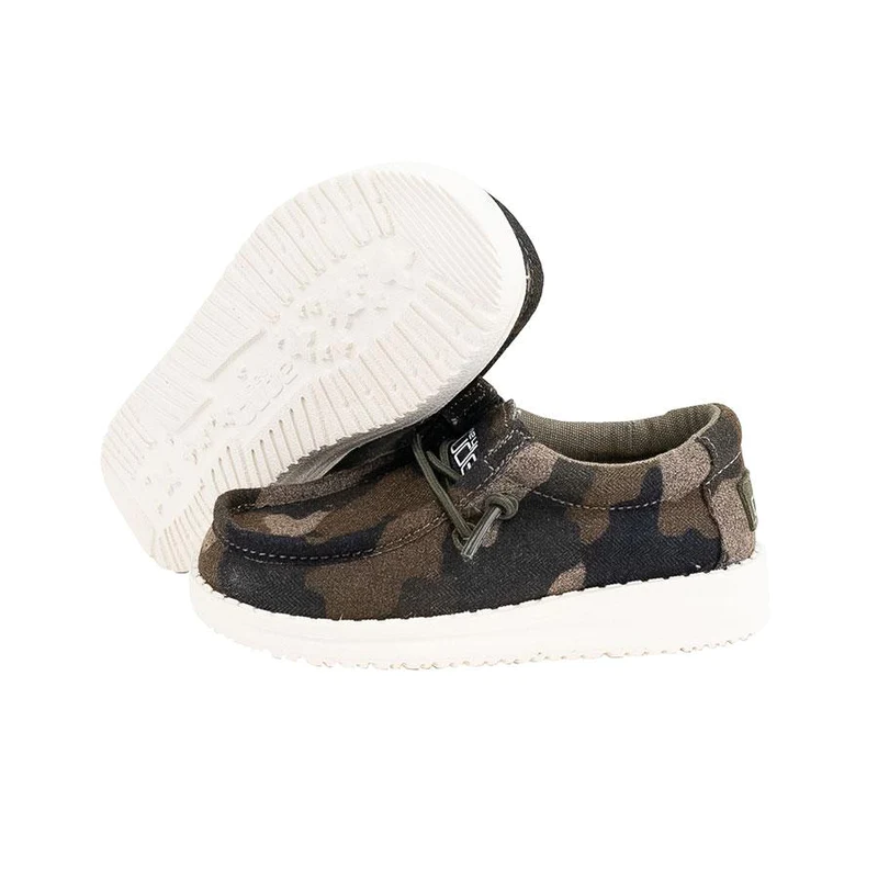 Hey Dude Boys Wally Toddler Slip On Shoes- Linen Camo