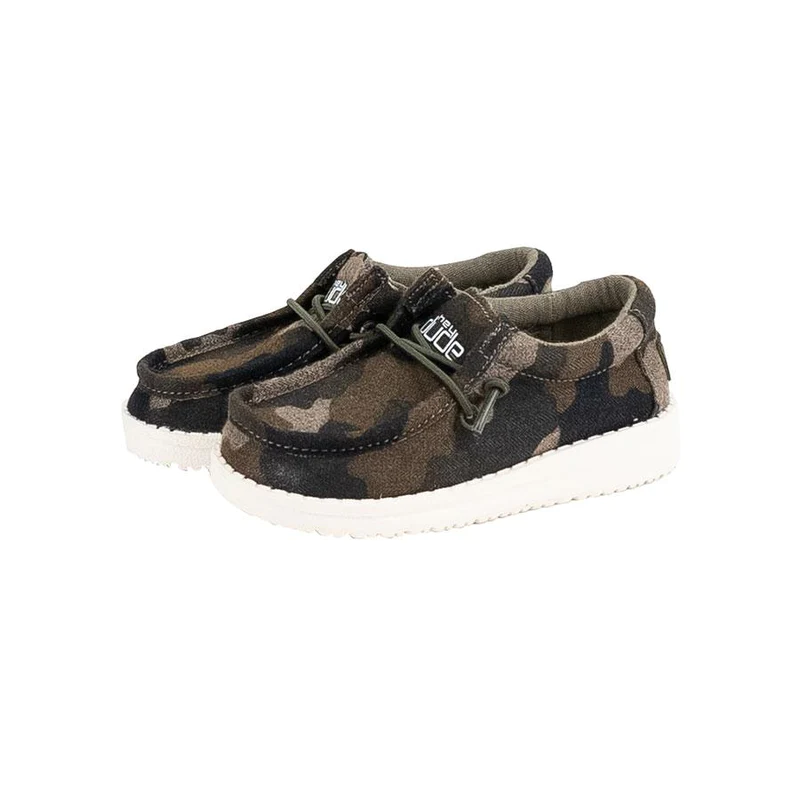 Hey Dude Boys Wally Toddler Slip On Shoes- Linen Camo