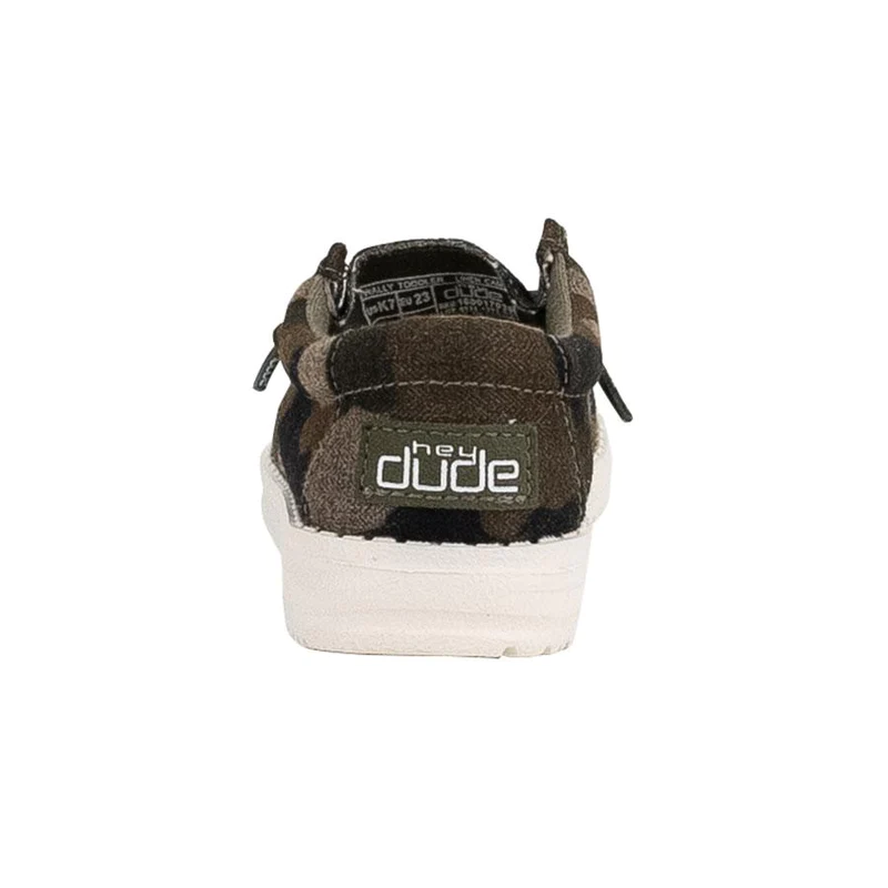 Hey Dude Boys Wally Toddler Slip On Shoes- Linen Camo