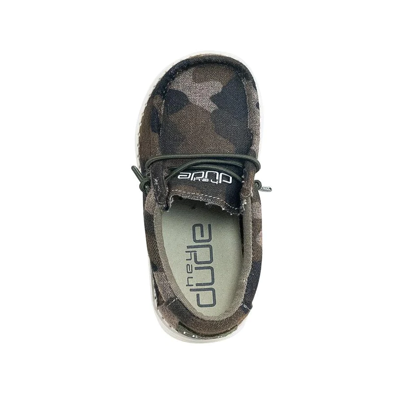 Hey Dude Boys Wally Toddler Slip On Shoes- Linen Camo