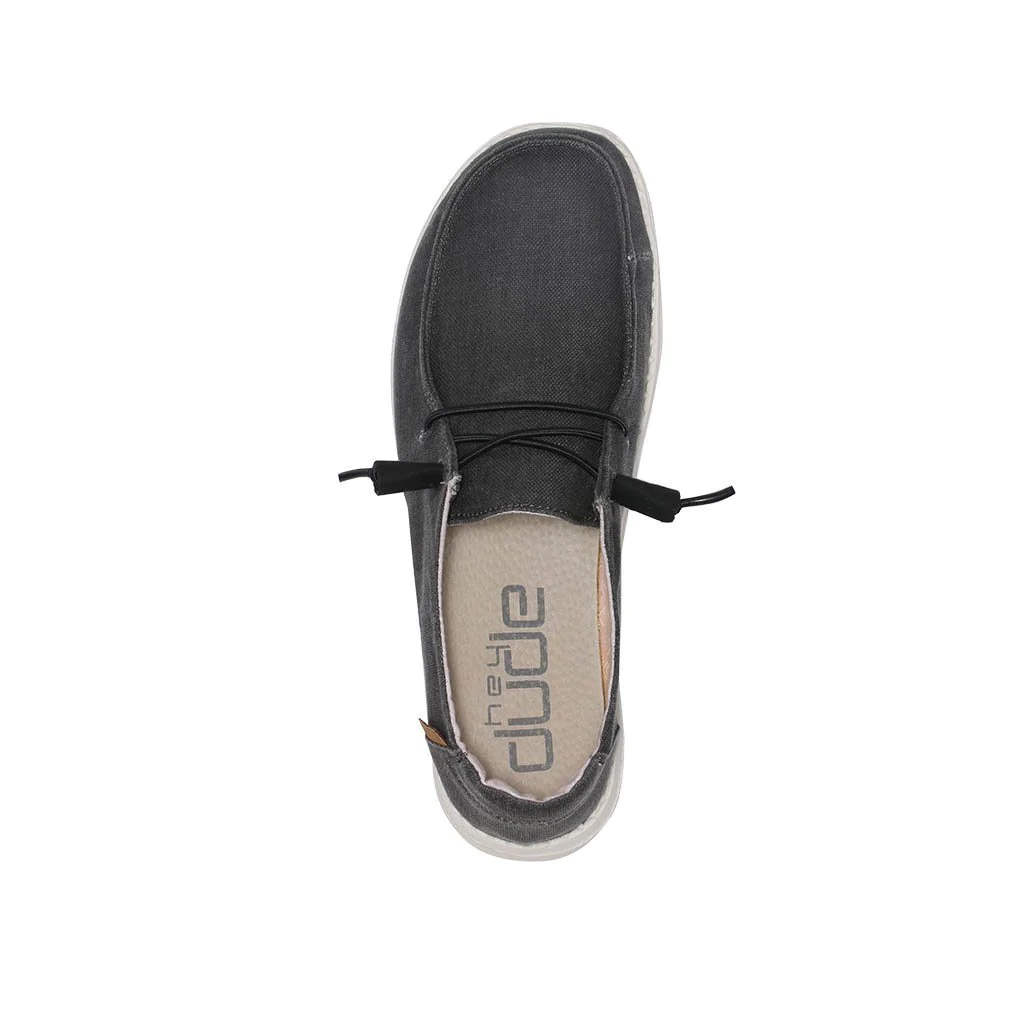 Hey Dude Women’s Wendy Slip On Shoes-Chambray Off Black