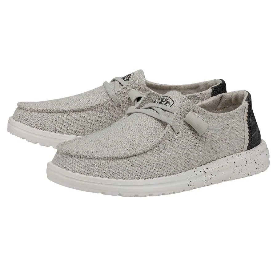 Hey Dude Women’s Wendy Woven Slip On Shoes-Light Grey