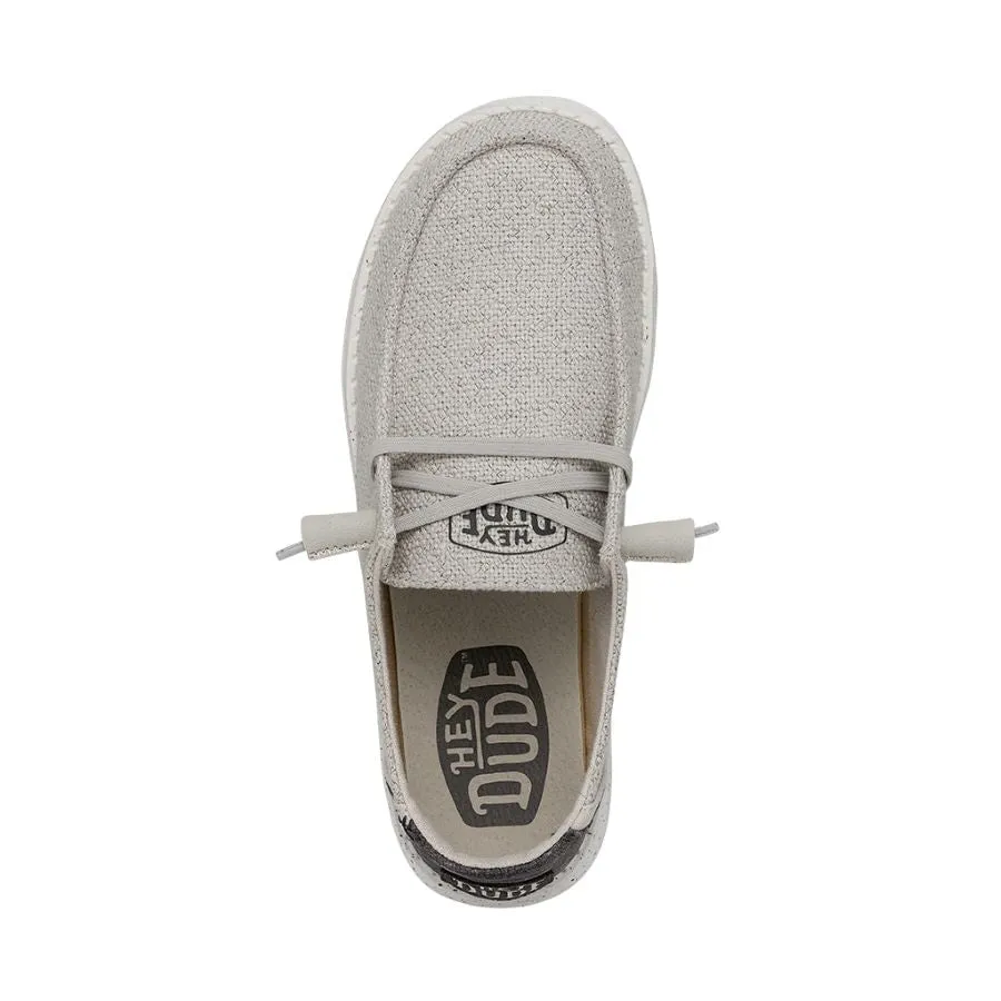 Hey Dude Women’s Wendy Woven Slip On Shoes-Light Grey