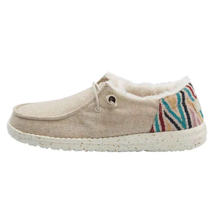 Hey Dude Womens Wendy Funk Slip On Shoes- Wool Beige