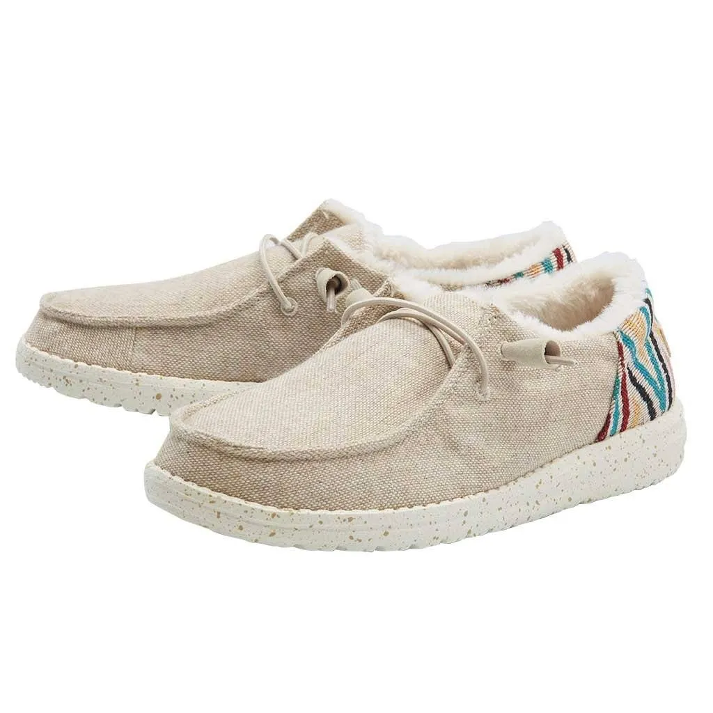 Hey Dude Womens Wendy Funk Slip On Shoes- Wool Beige