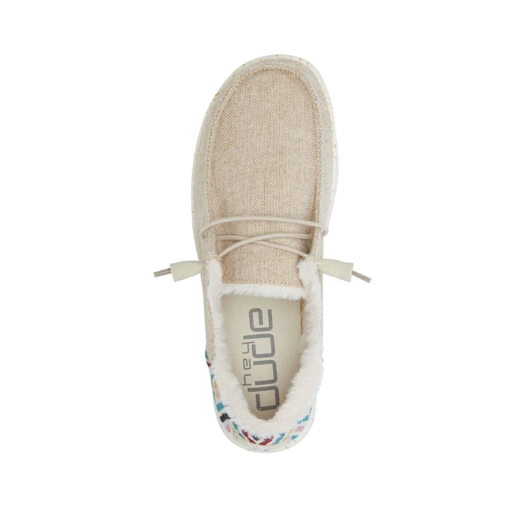 Hey Dude Womens Wendy Funk Slip On Shoes- Wool Beige