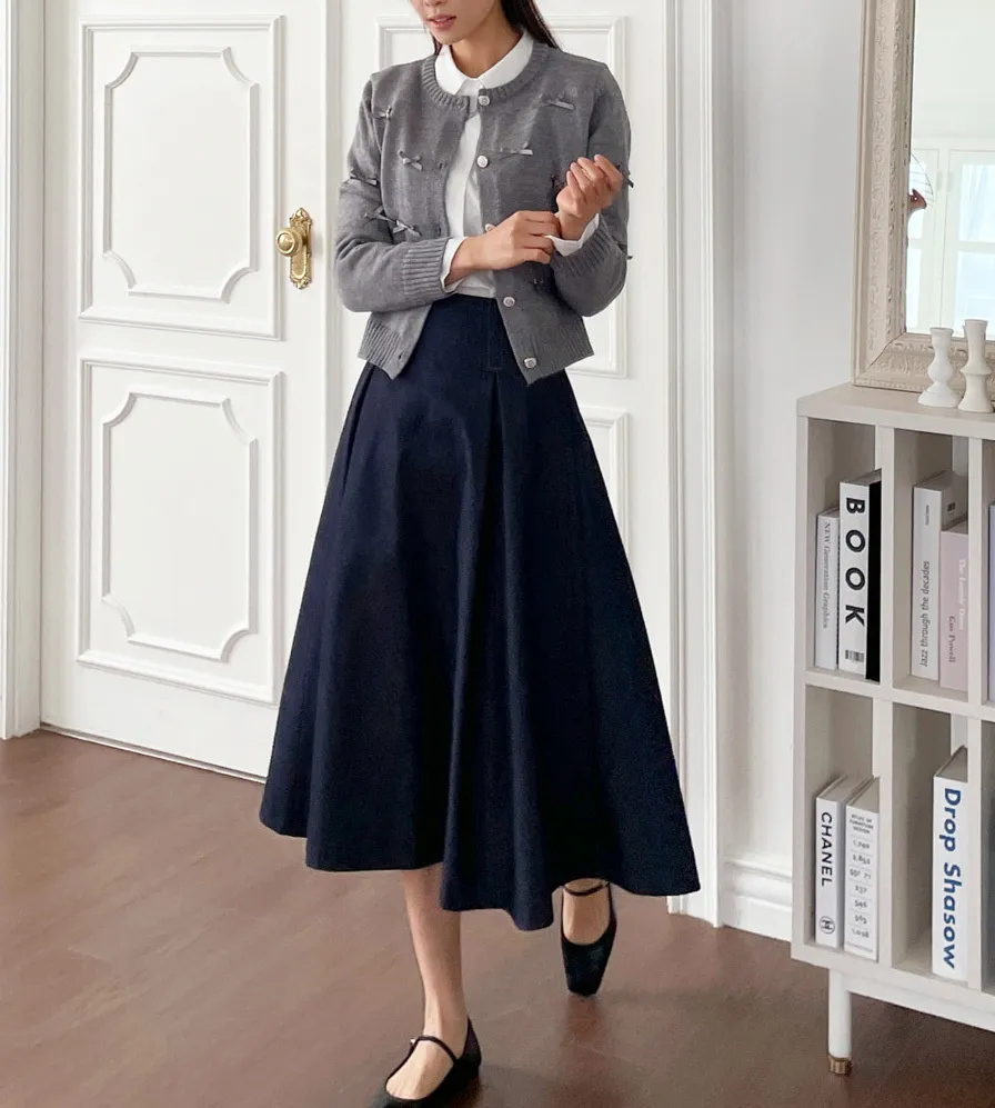 I AM MARI  |Long Sleeves Plain Office Style Elegant Style Cardigans